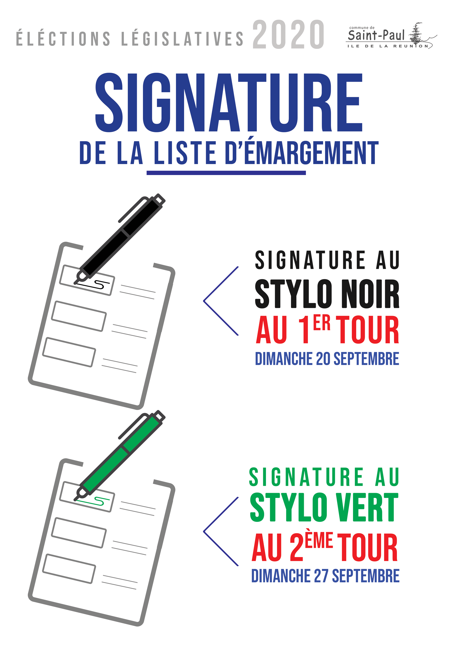 Information concernant les élections législatives 2020