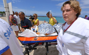 Retour en images sur une fausse attaque de requin aux Roches Noires