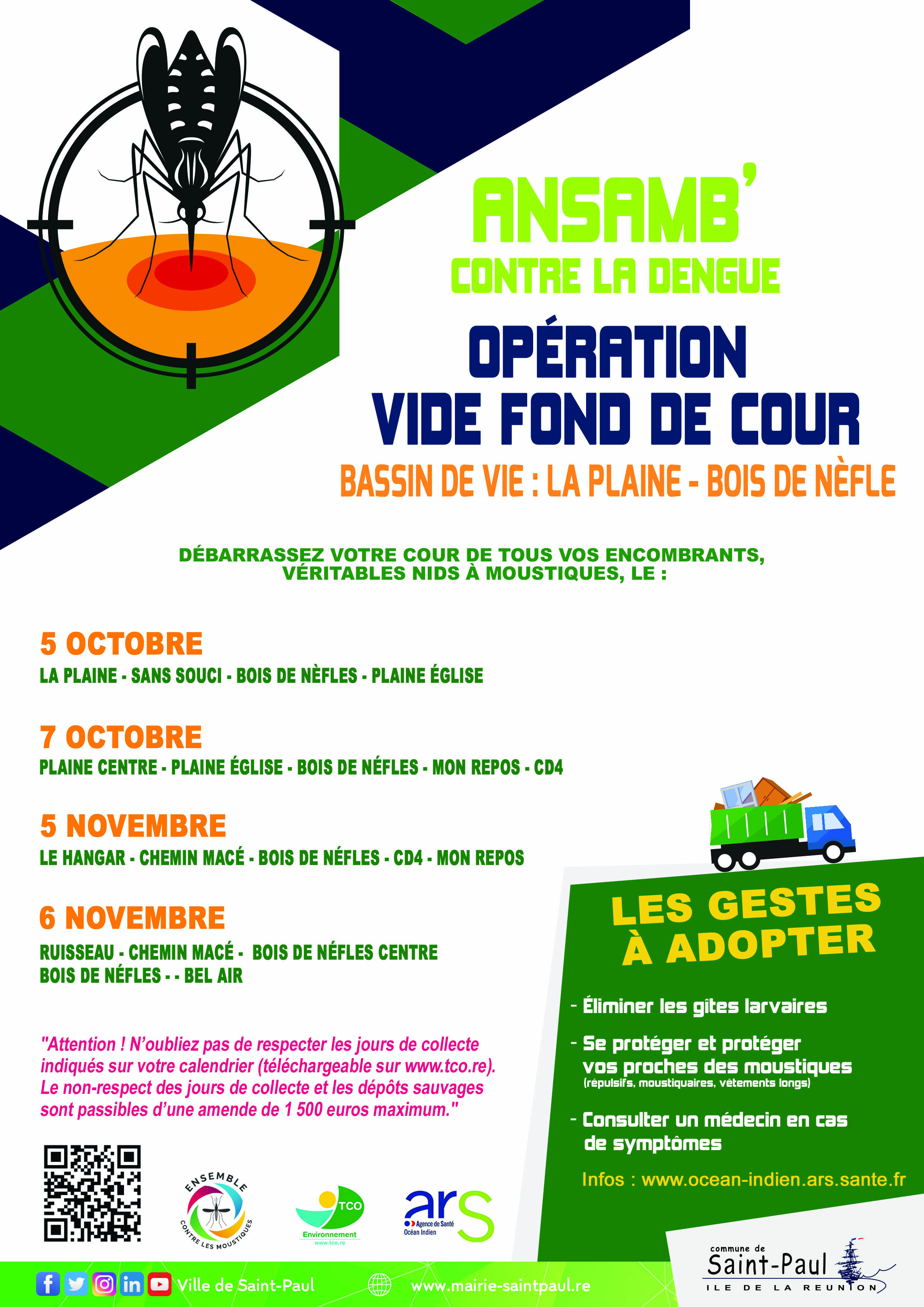 Ansamb’ contre la dengue dan’ Saint-Paul