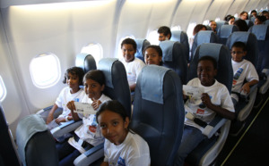 Association 1000 sourires: 85 marmailles touchent le ciel avec XL Airways