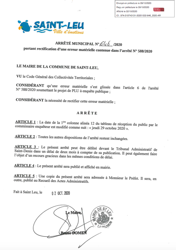 Révision générale du PLU : ouverture prochaine de l’enquête publique
