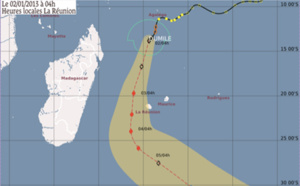 Point 4h40 : Pluie et vent sur la Réunion, Dumile accélère