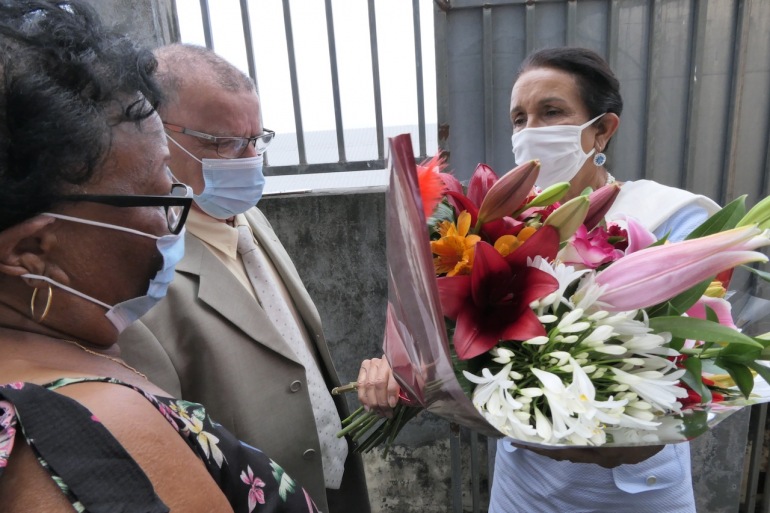 Noces de diamant des époux Clain à Bois-de-Nèfles