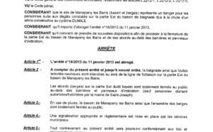Fermeture partielle du Bassin de Manapany