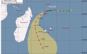 Le cyclone Felleng à 760 km au Nord de la Réunion
