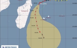 Le cyclone tropical intense Felleng à 630 km de la Réunion
