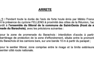 St-Denis: Interdiction d'accès au littoral Nord