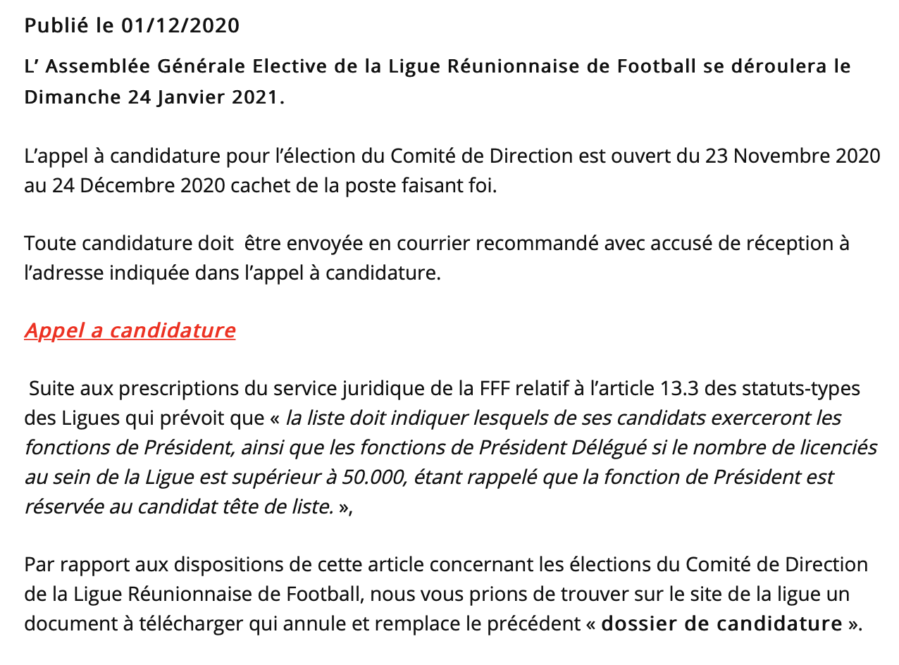 La FFF confirme le doute d'Alex Augustine
