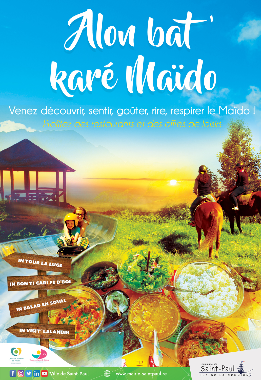 Alon bat’ karé su la route Maïdo