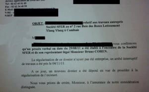 La SFER étend illégalement ses locaux de Cambaie