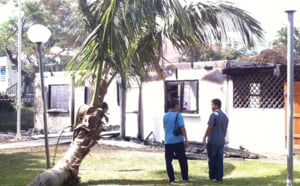 La mairie annexe de la Rivière des Galets incendiée