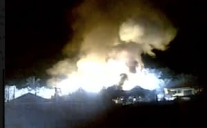 La mairie annexe de la Rivière des Galets incendiée