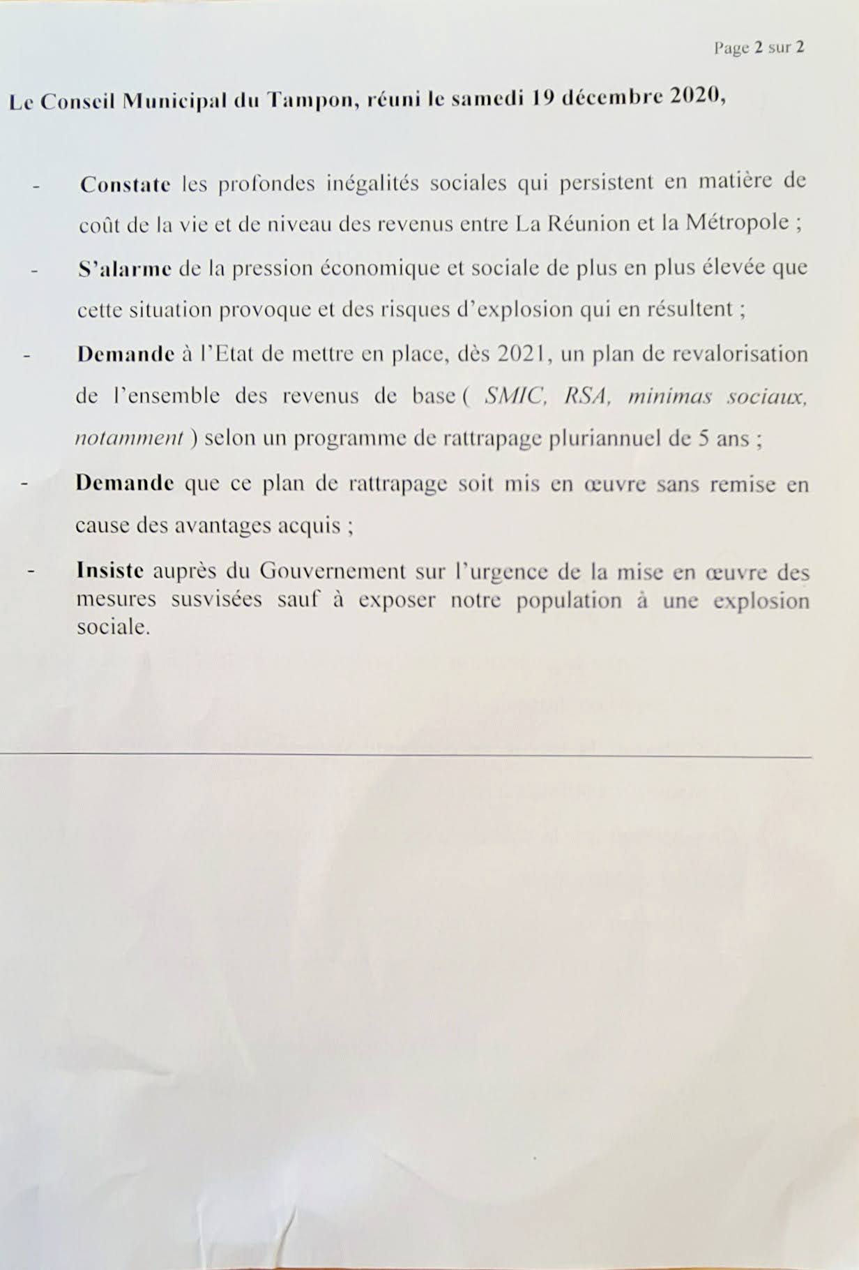Résumé de la séance du Conseil municipal du 19 décembre