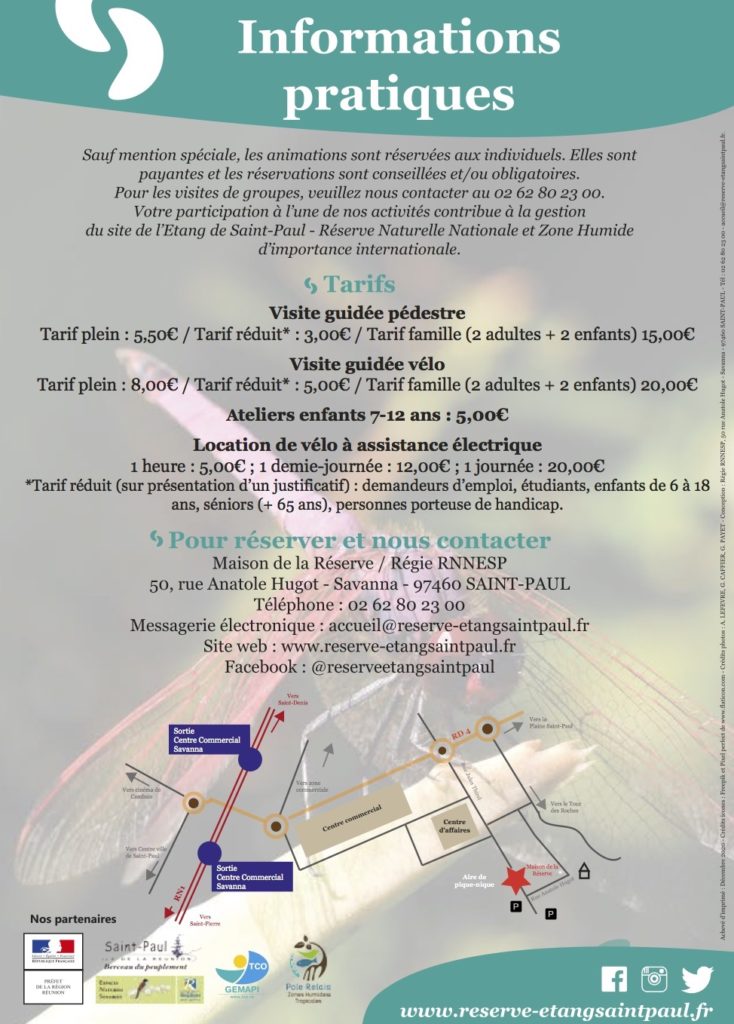 Retrouvez les animations des vacances pour le mois de janvier 2021 à l’Étang de Saint-Paul !