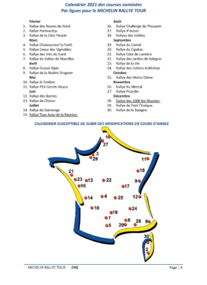 Les dates du Rallye validées par la préfecture