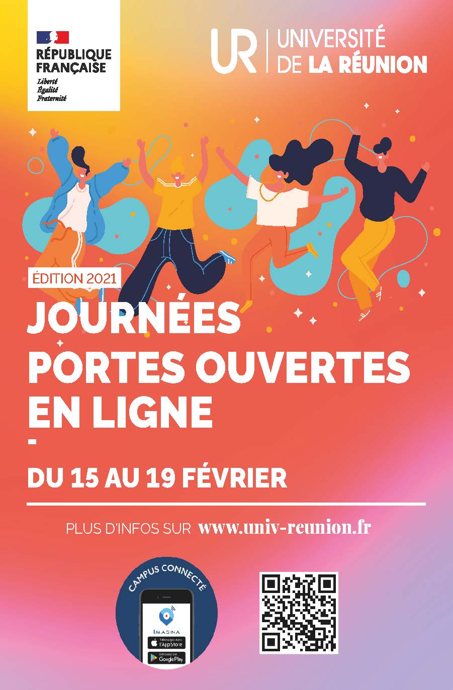 L'Université de La Réunion se déplace chez vous! Journées portes ouvertes au format hybride du 15 au 19 février