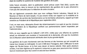 Mutation des gardiens de la paix: T. Robert a rencontré le collectif GPX 974 à Paris