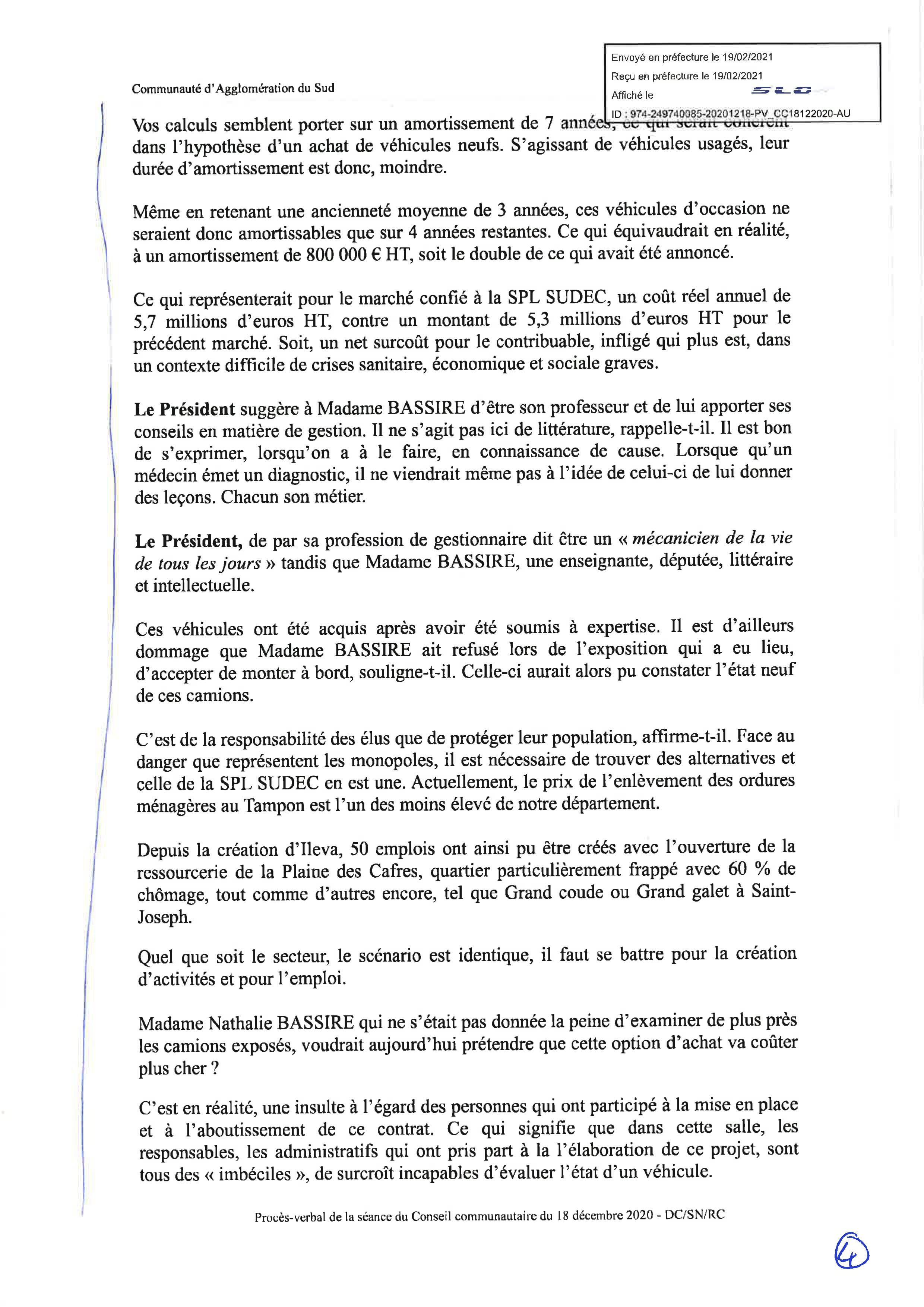 Propos déplacés envers Bassire ? Thien Ah Koon déroule le procès-verbal