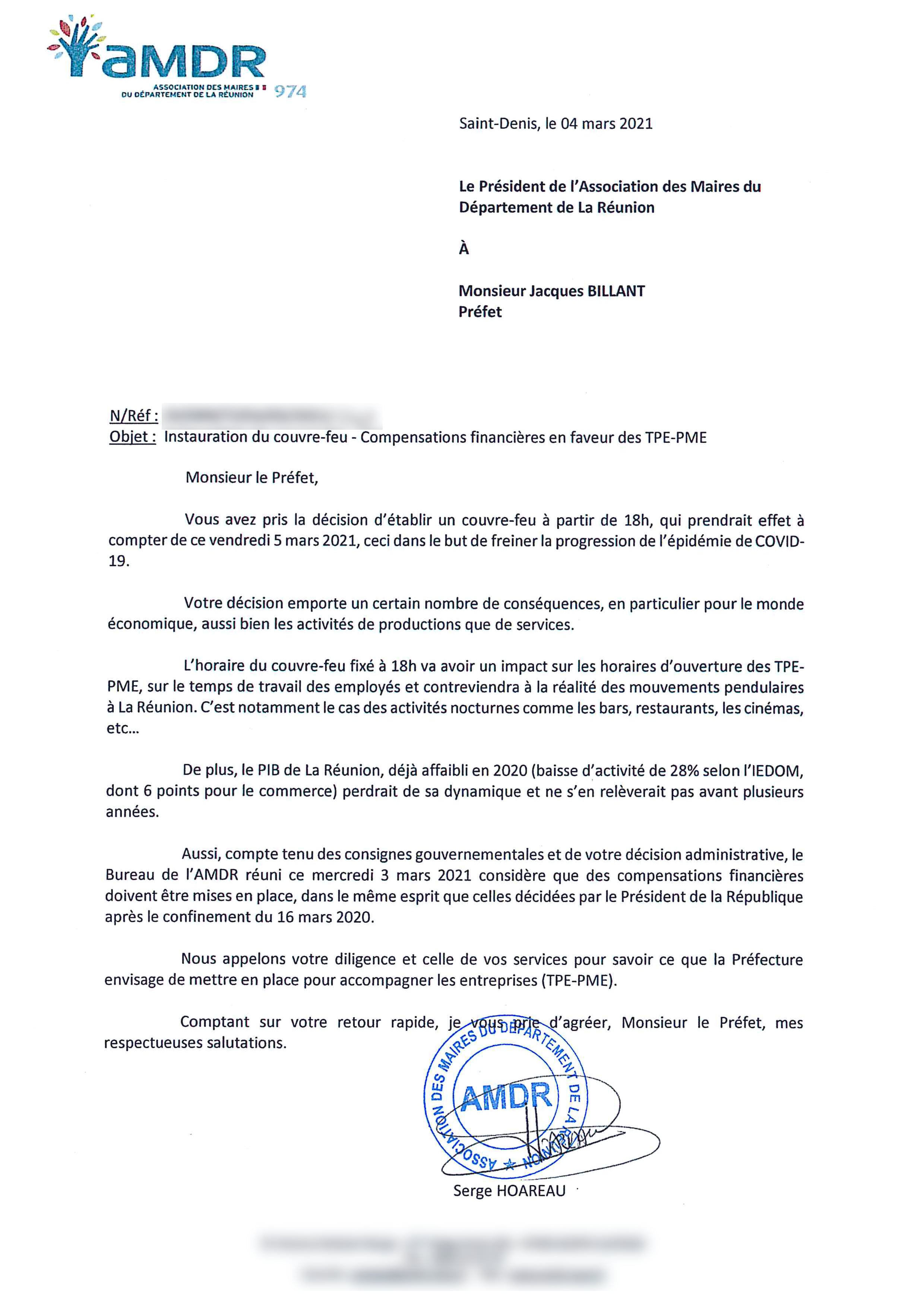Couvre-feu: L'association des maires de La Réunion demande des compensations financières envers les PME-TPE