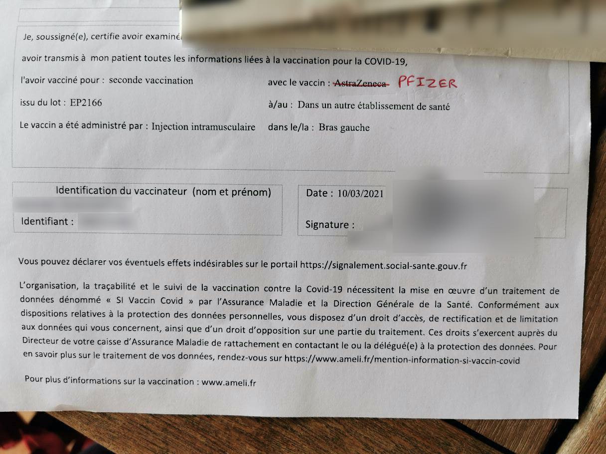 AstraZeneca ou Pfizer ? Un patient revient du CHOR avec un sacré doute en tête