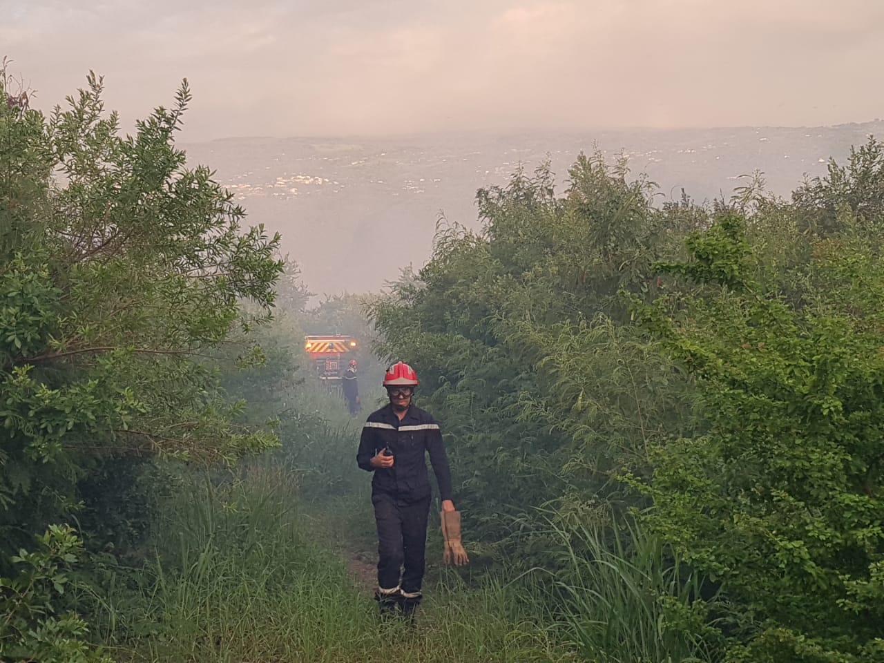 Incendie à l’étang Saint-Paul