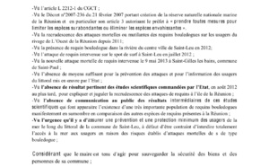Chasse aux requins : Le projet d'arrêté municipal de Thierry Robert