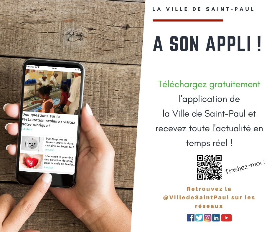 Restez connectés : Téléchargez l’application de la Ville de Saint-Paul !