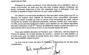 Didier Robert écrit à François Hollande