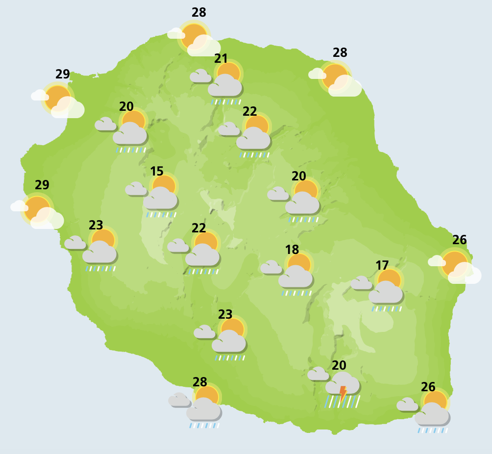 Quelle météo au volcan avant le couvre-feu...