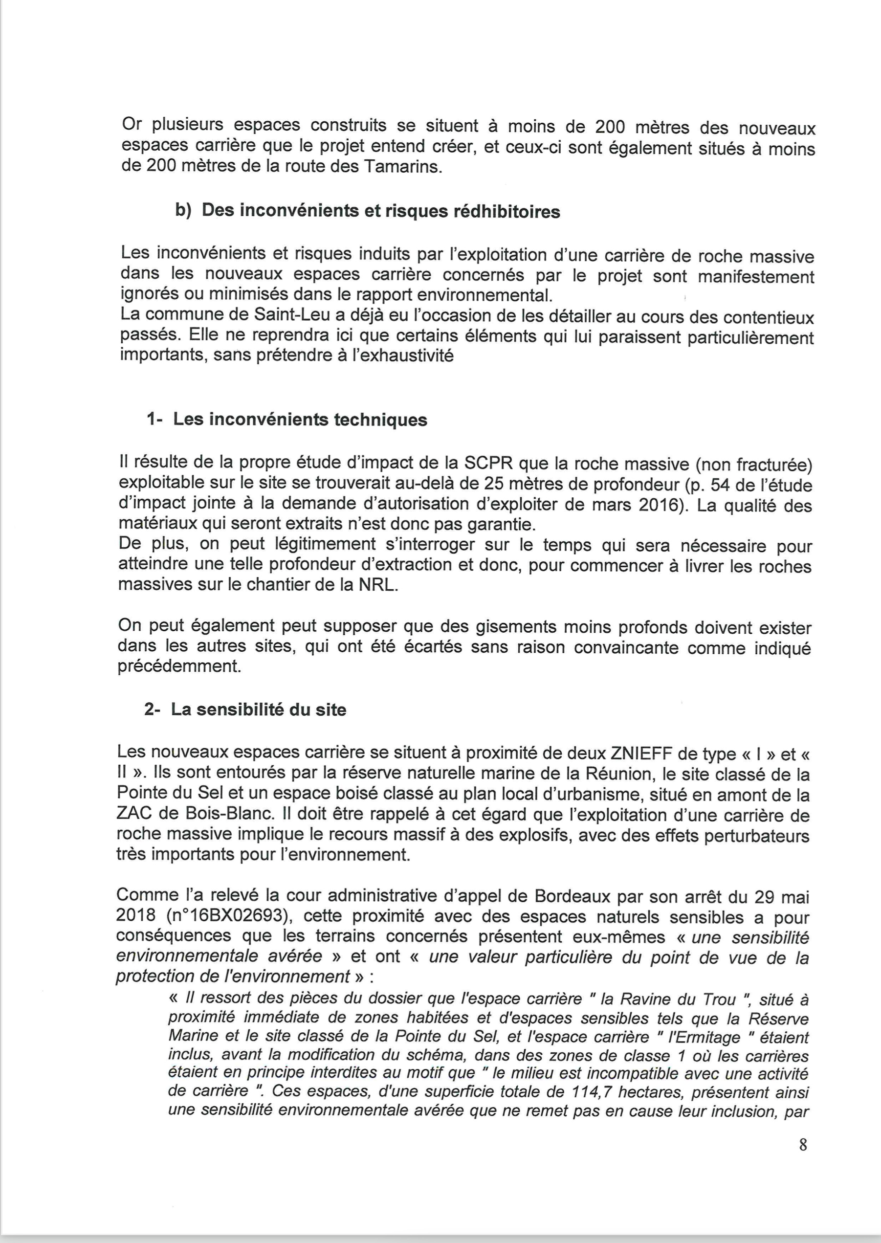 St-Leu confirme son opposition à la carrière de Bois Blanc