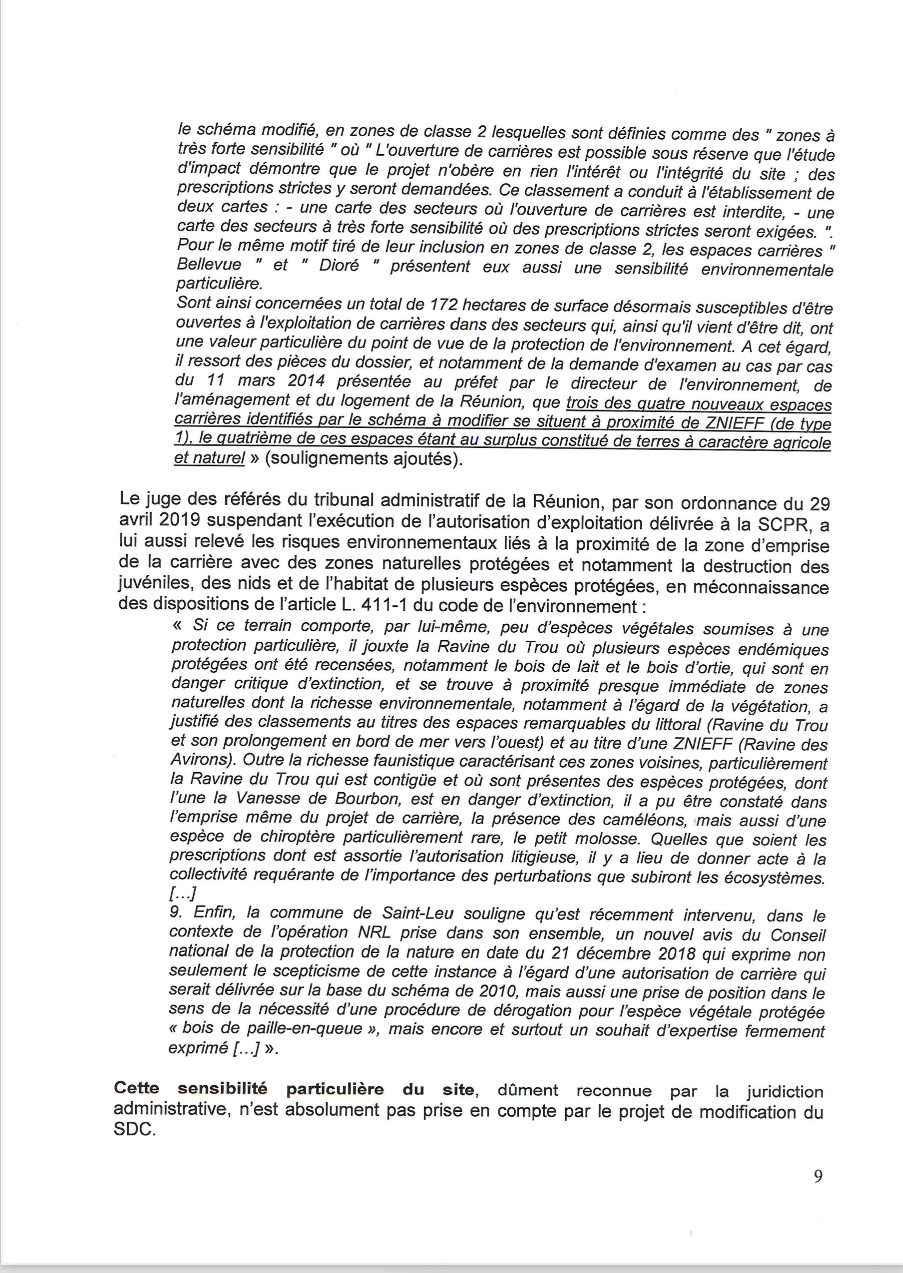 St-Leu confirme son opposition à la carrière de Bois Blanc