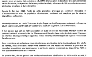 Fin du RSTA: Ericka Bareigts interpelle la Ministre, Marisol Touraine