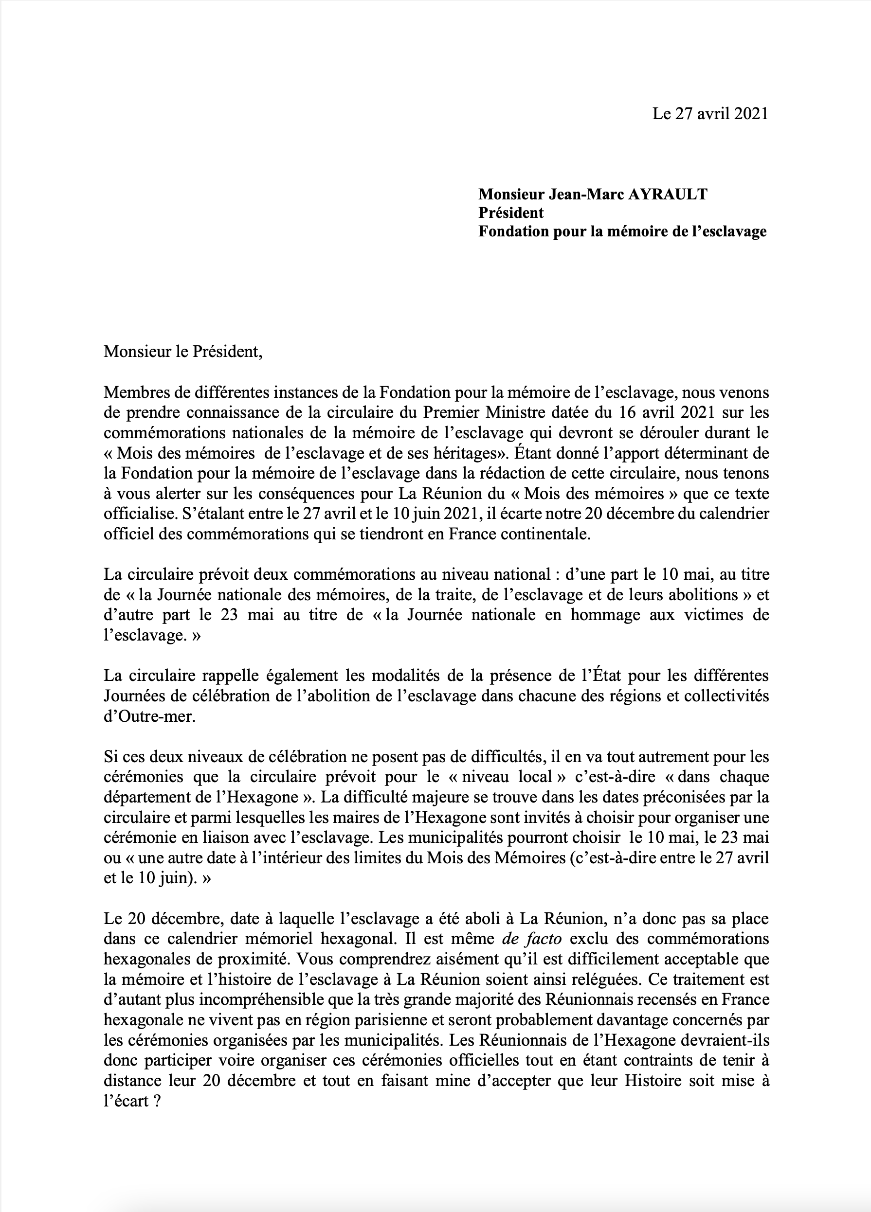 Pierrot Dupuy - Notre 20 Décembre jeté aux oubliettes de l'Histoire par la Fondation pour la mémoire de l'esclavage !