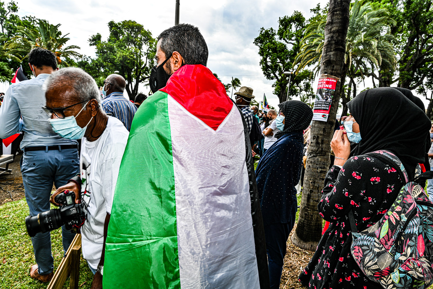 St-Denis: Entre 200 et 300 personnes manifestent en solidarité avec les Palestiniens
