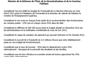 Budget de l'Université: L'Unef alerte la ministre, Marylise Lebranchu