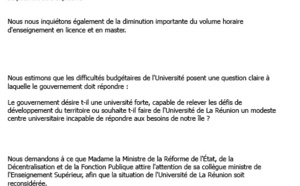 Budget de l'Université: L'Unef alerte la ministre, Marylise Lebranchu
