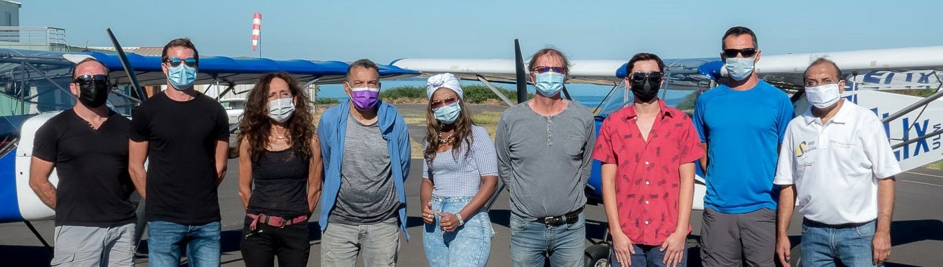 Baptême de l’air en ULM avec Thierry Jardinot et Missty pour les marmailles de 1000 Sourires