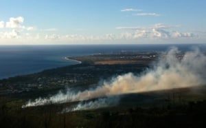 L'étang St-Paul ravagé par les flammes, gros ralentissements sur la quatre voies