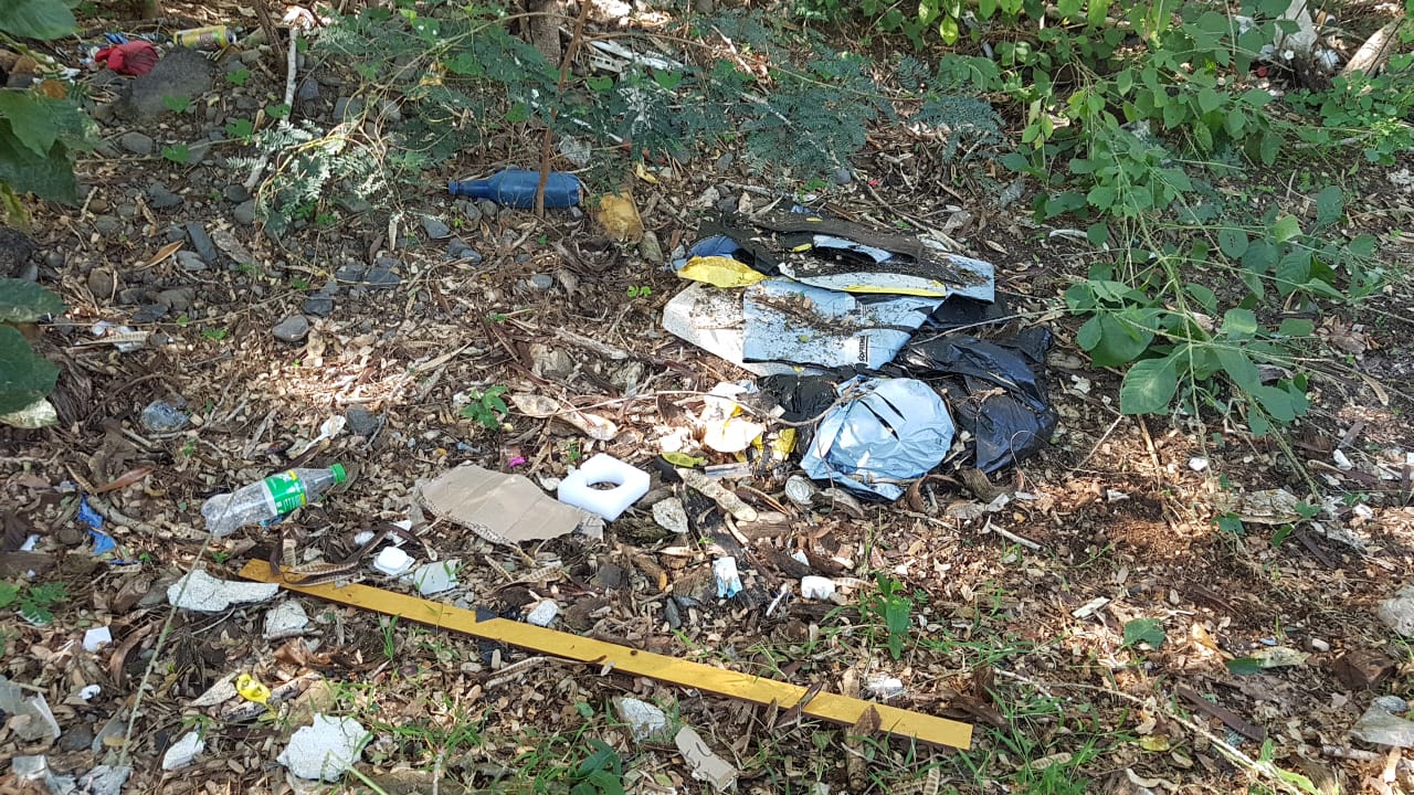 Photos - L'auteur de la montagne de déchets à Gillot mis à l'amende par la brigade verte de la Cinor