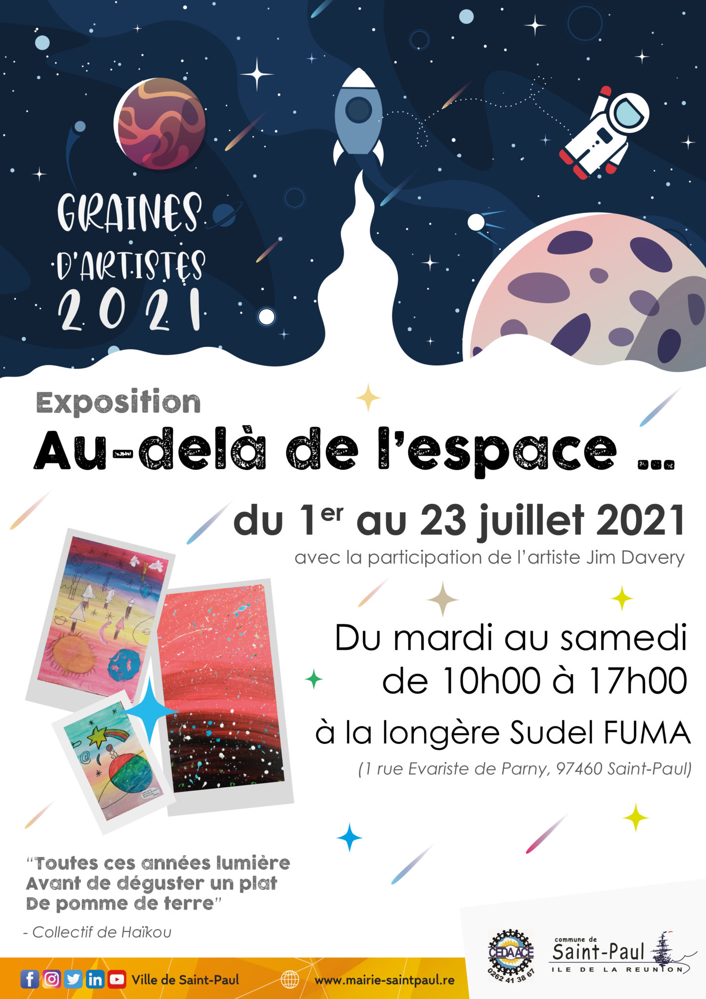 Des enfants réalisent l’exposition Au-delà de l’espace