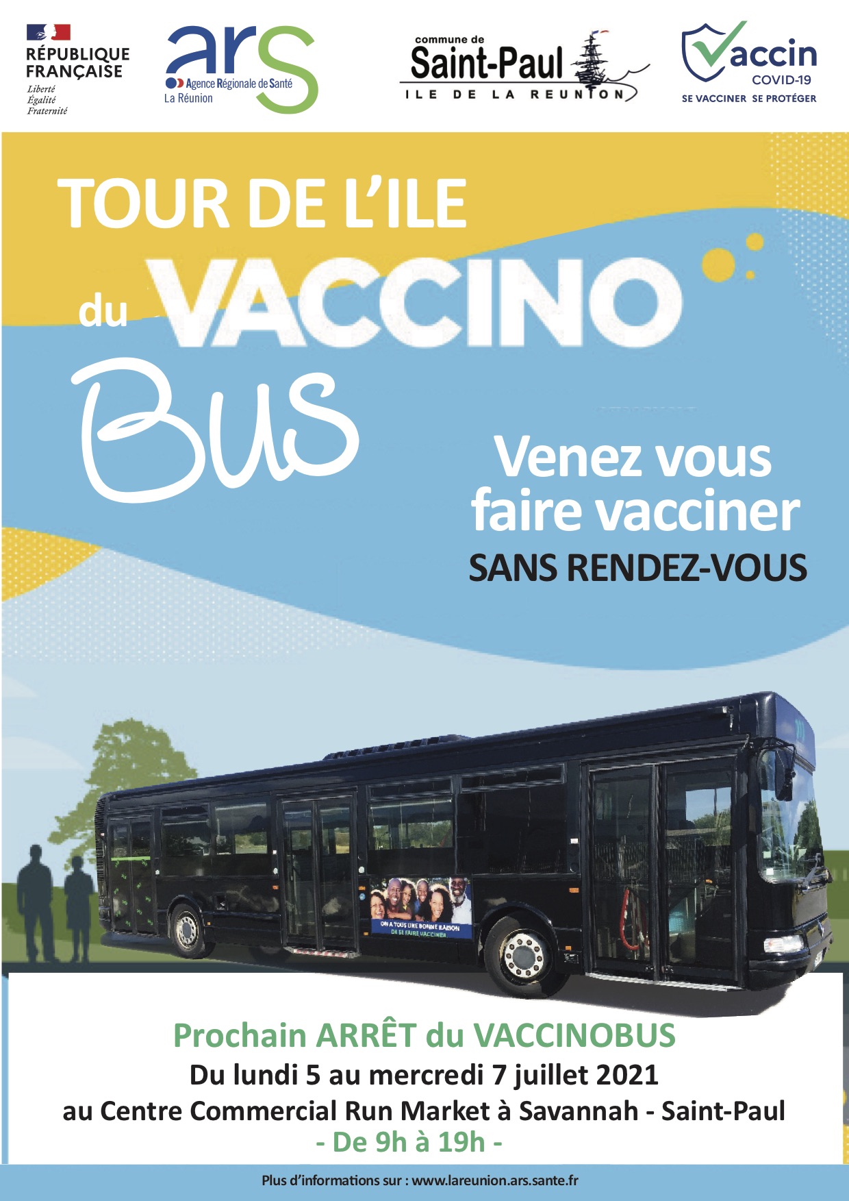 Le Vaccinobus s’arrête à Saint-Paul du 5 au 7 juillet