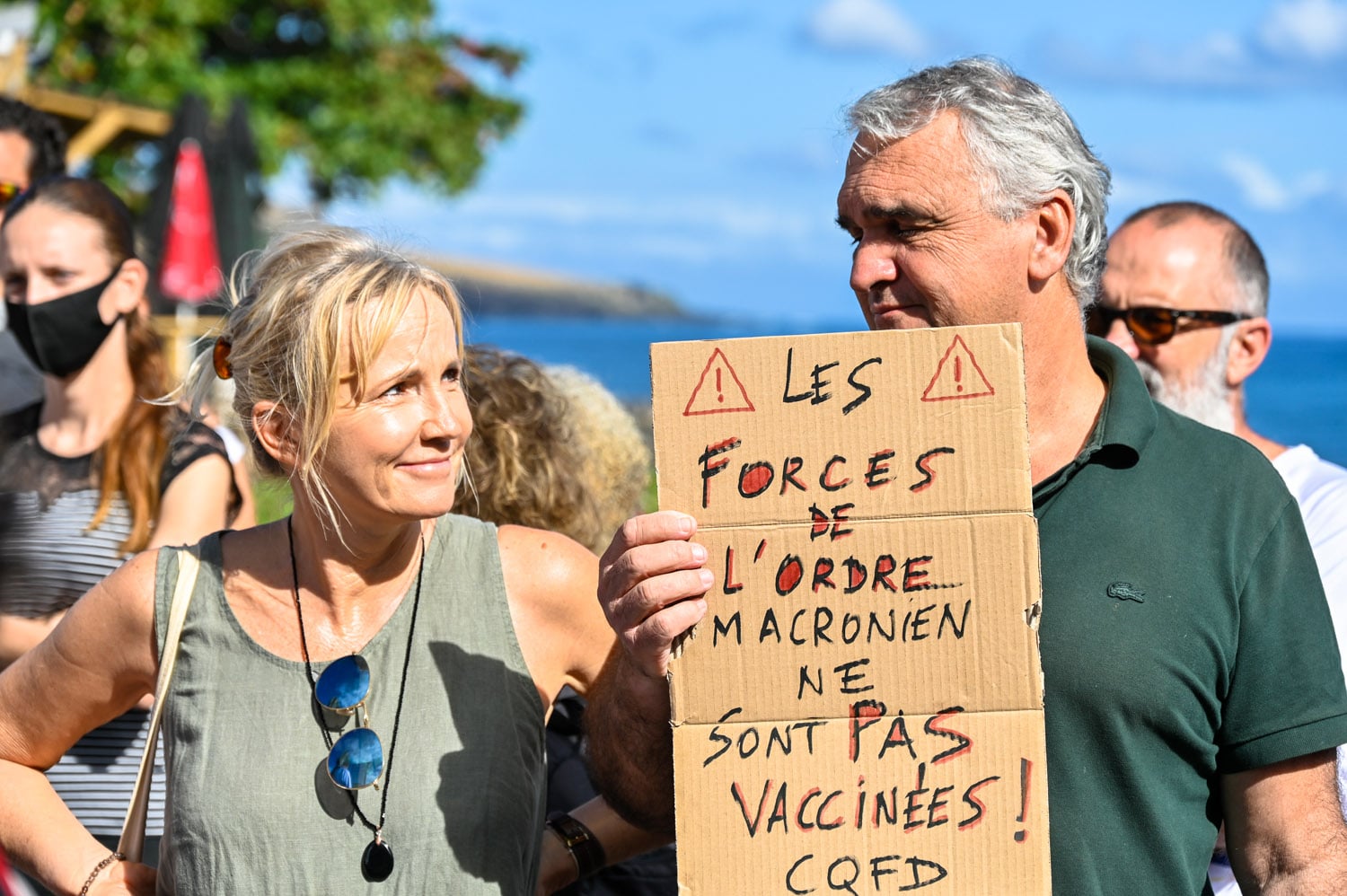 Manifestation contre le Pass sanitaire à Saint-Paul