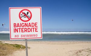 Des kite-surfers profitent de la houle à Saint-Pierre