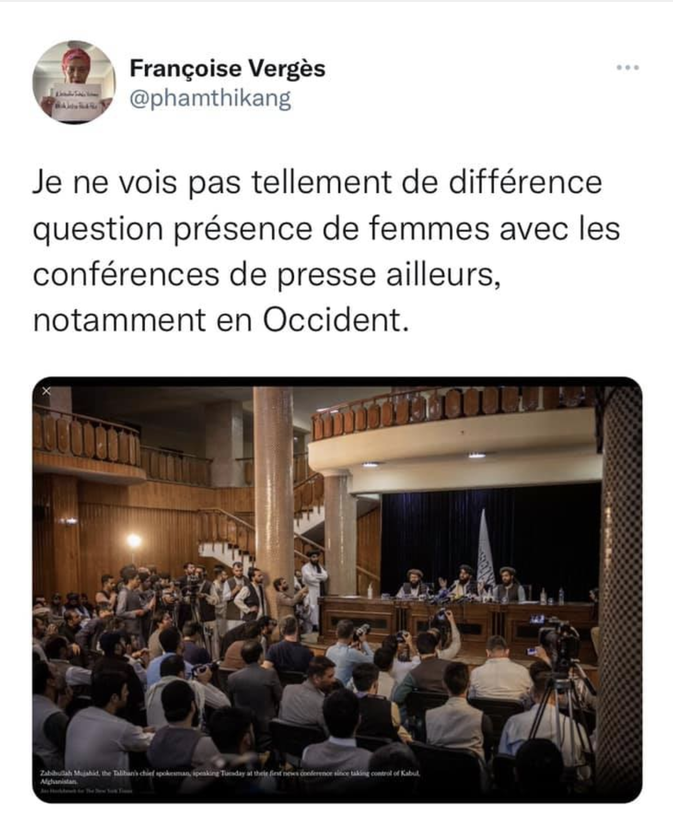 Pierrot Dupuy - Quand Françoise Vergès prend la défense des talibans...