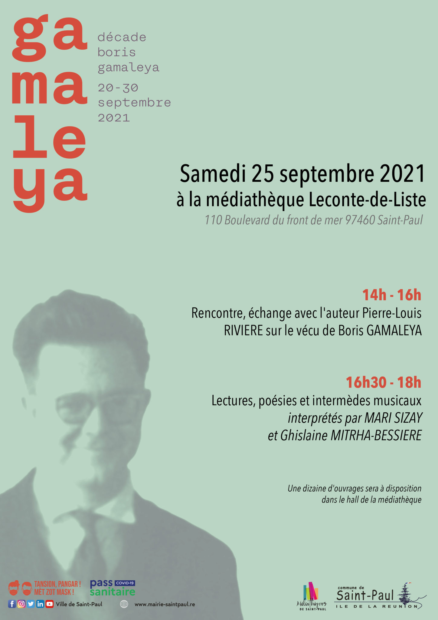 La décade de Boris GAMALEYA à l’honneur à Saint-Paul