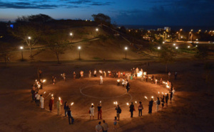 St-Denis : Un mandala de lumières au parc de la Trinité