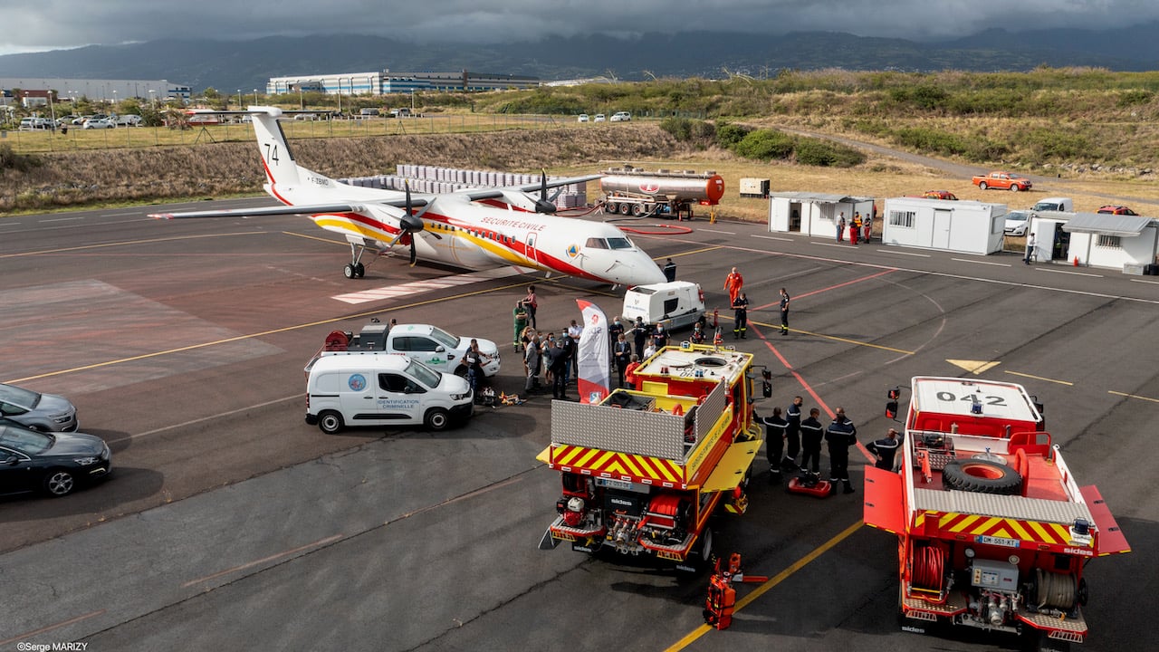 Photos - Le Dash 8 fait son retour à La Réunion