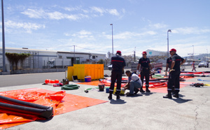 Retour en images: Exercice de lutte contre la pollution maritime au Port