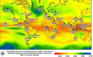 Le changement climatique à la Réunion est prévu à l'horizon 2030