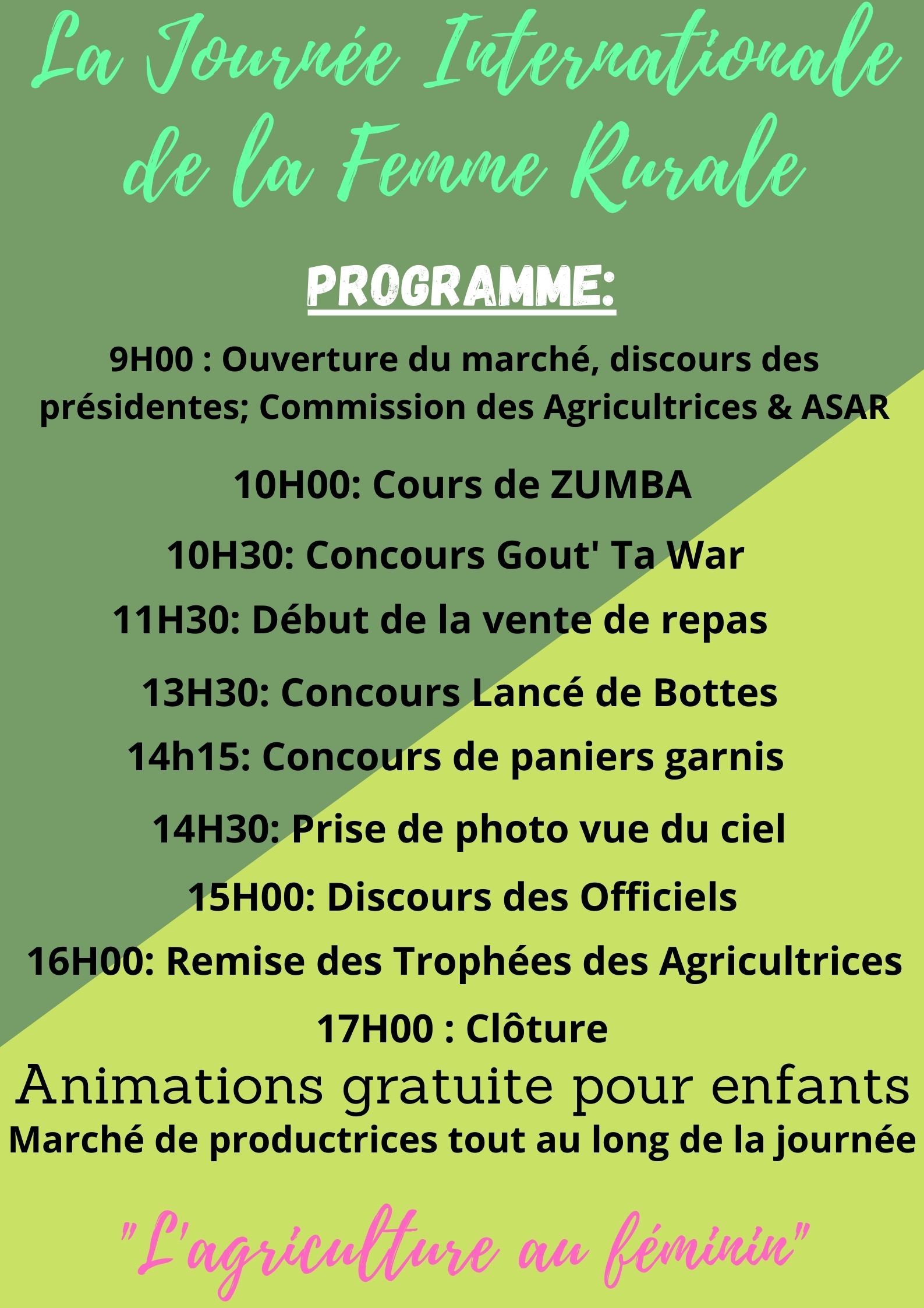 Journée internationale de la femme rurale : Remise des trophées des Agricultrices ce vendredi à la Saga du Rhum